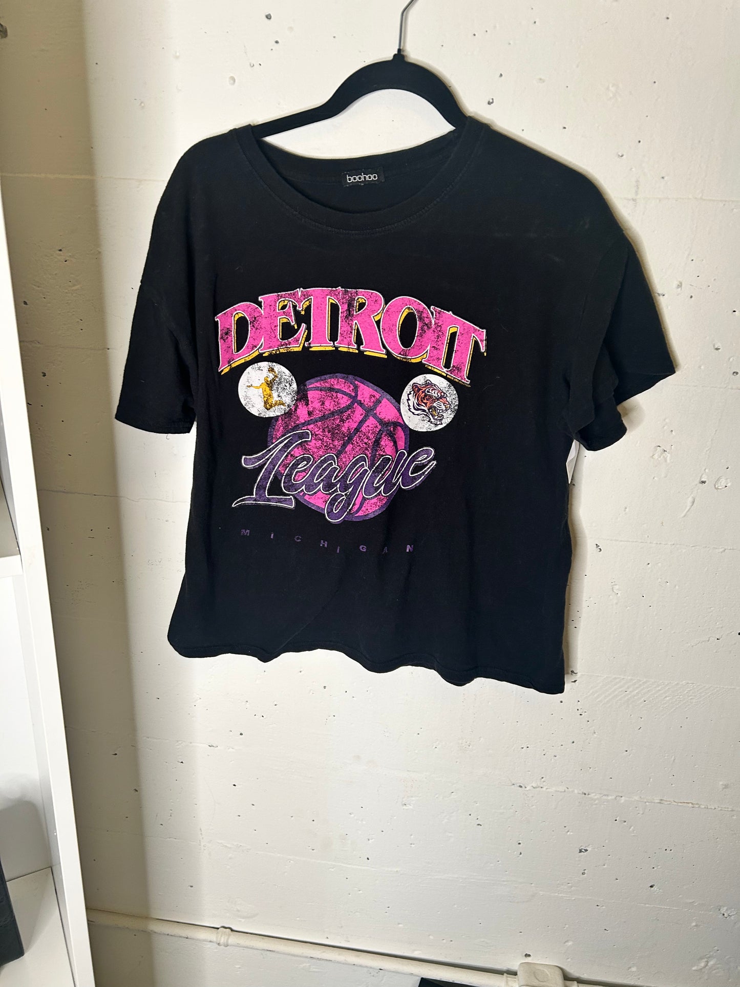 Detroit Rock City | Black and Fucshia Small/Medium Evic-tee
