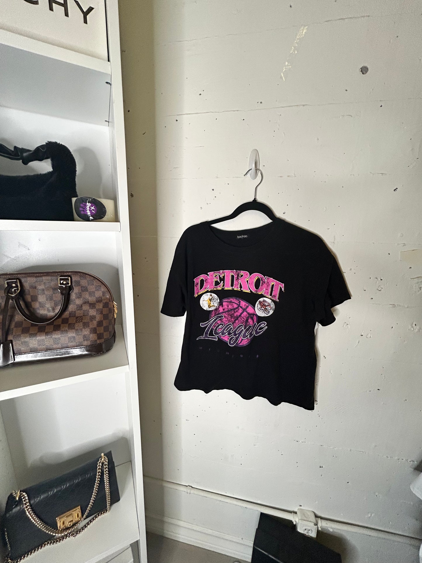 Detroit Rock City | Black and Fucshia Small/Medium Evic-tee