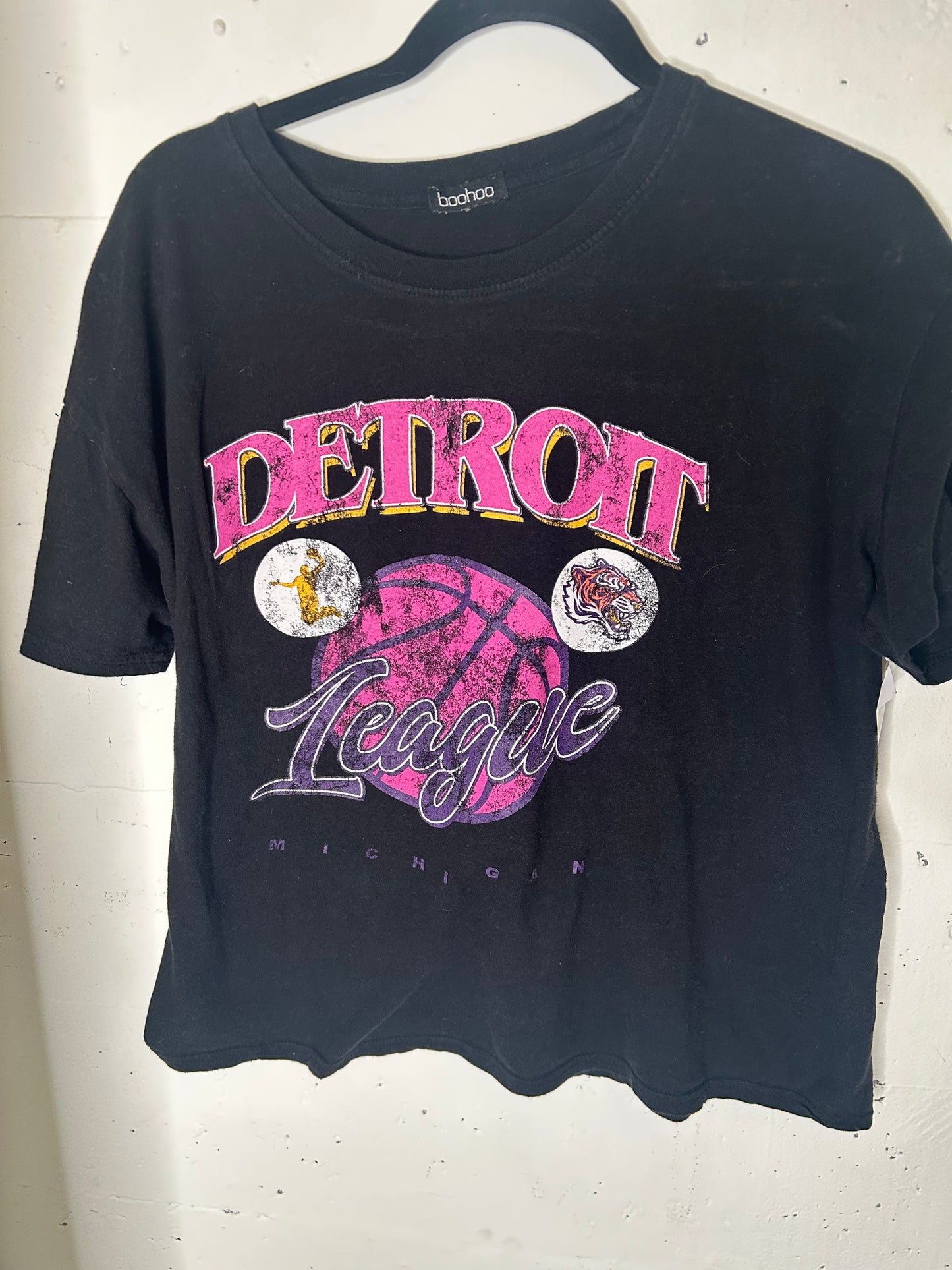 Detroit Rock City | Black and Fucshia Small/Medium Evic-tee