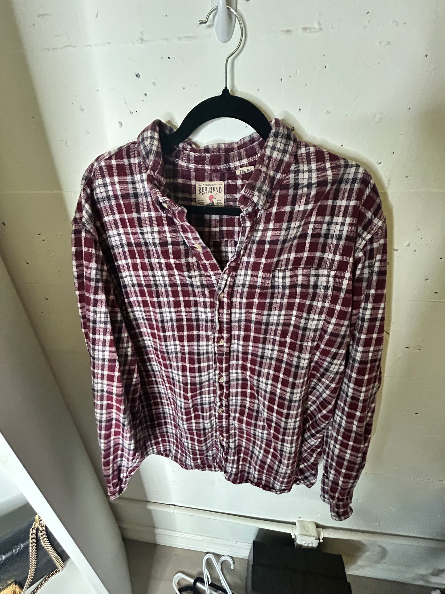 Berry Red Plaid | Oversized Button Down | M-L