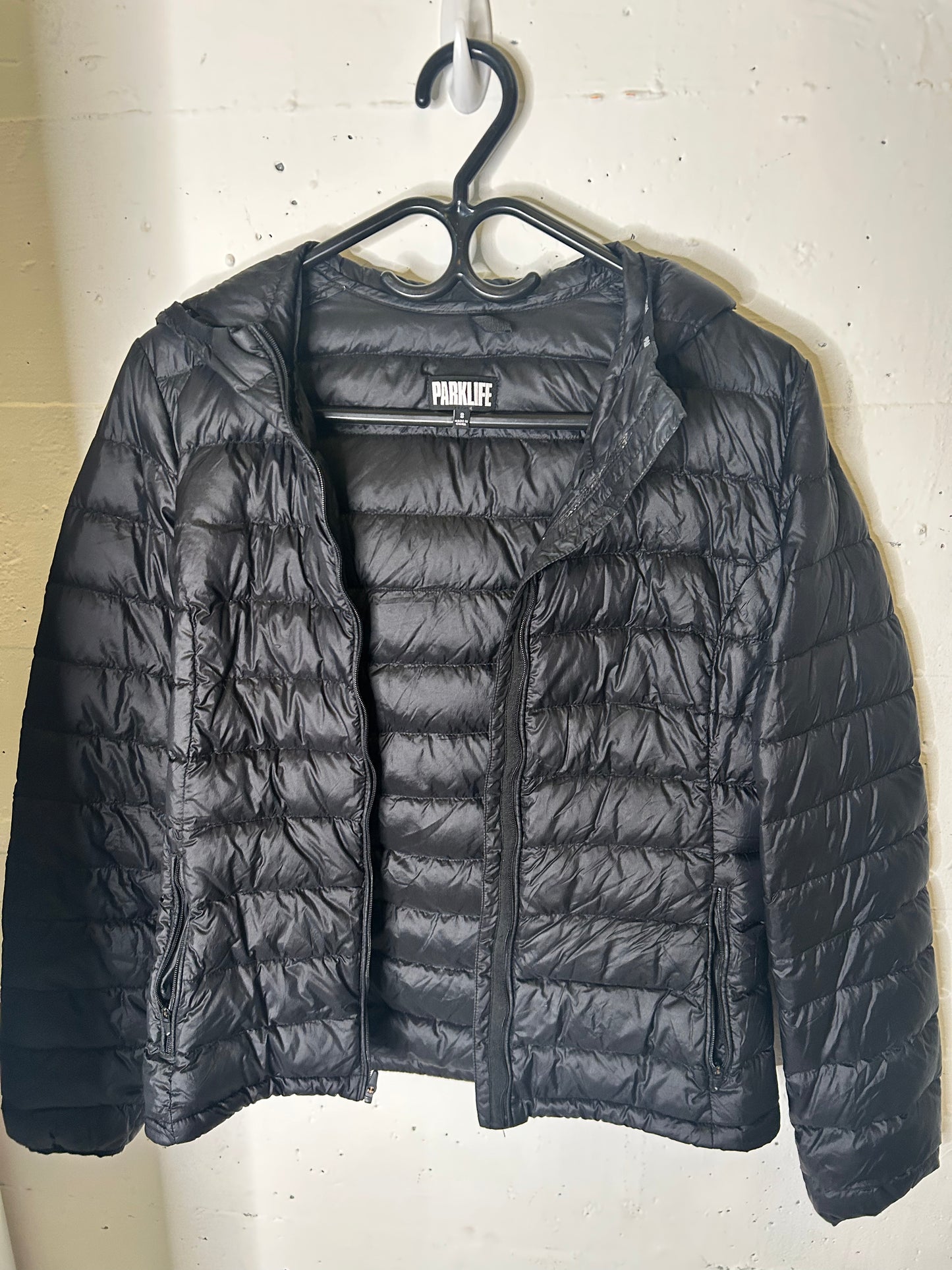 Black PARKALIFE | Small hooded Puffer | Zip Up