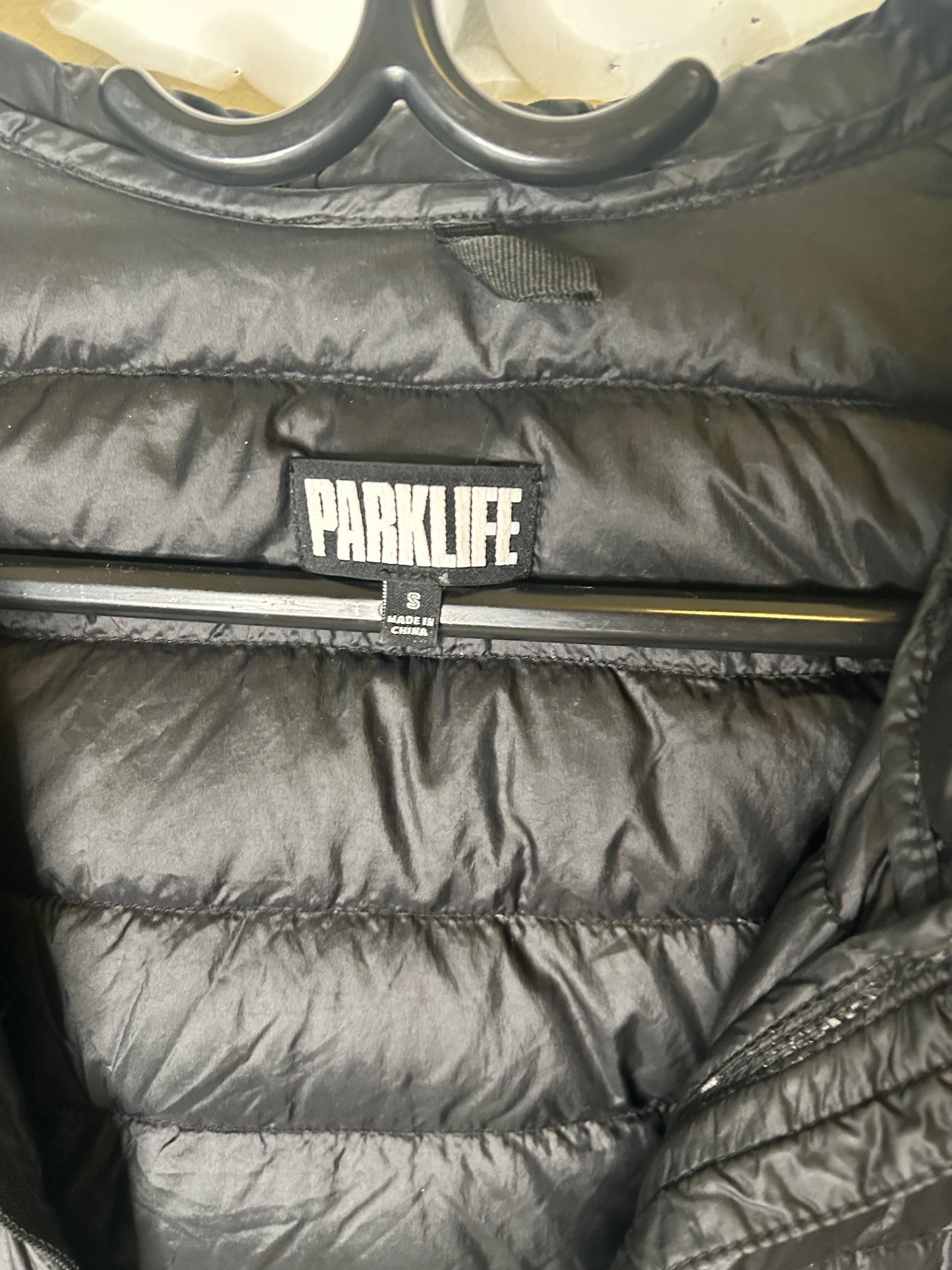 Black PARKALIFE | Small hooded Puffer | Zip Up