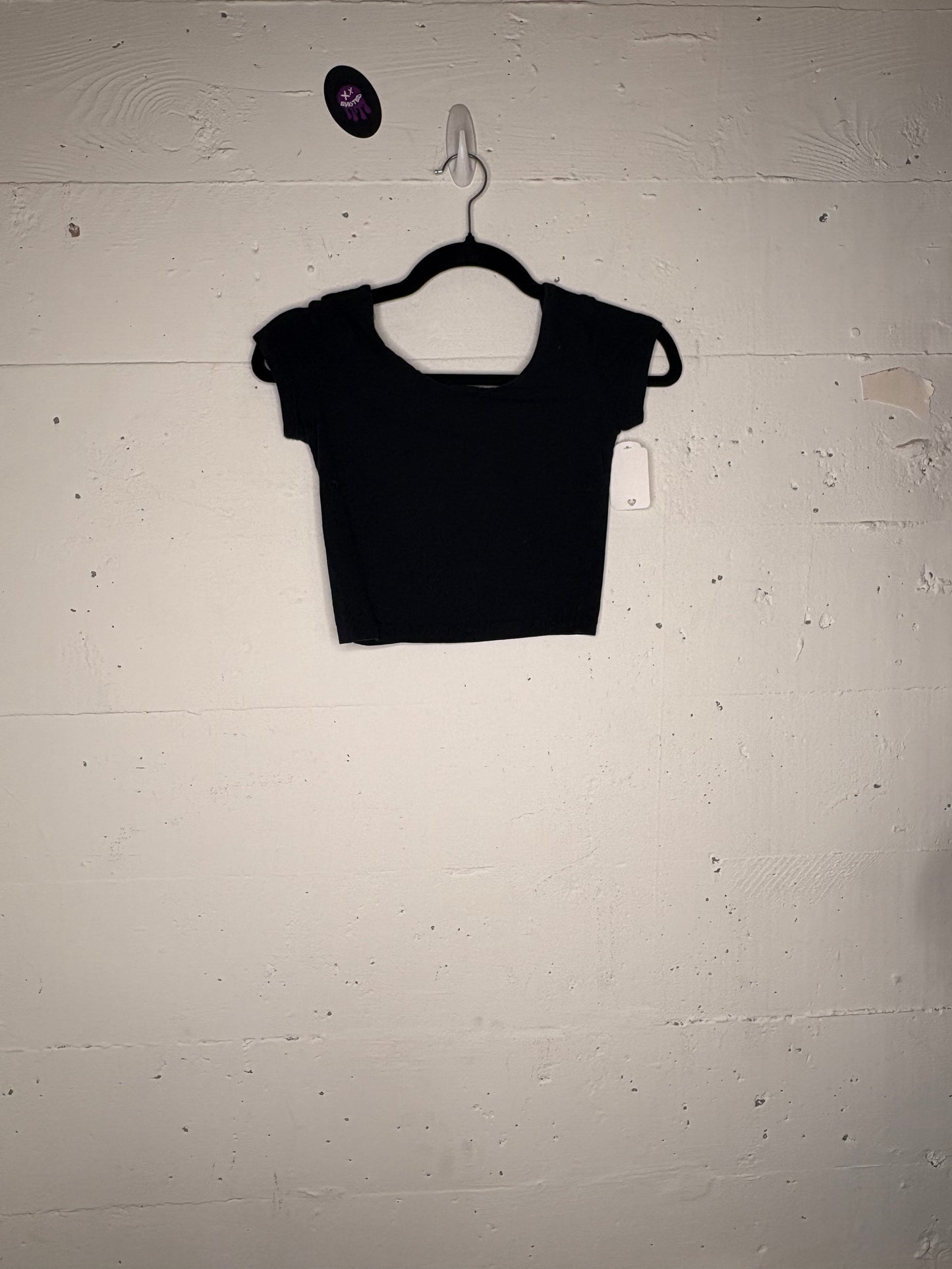 Short Sleeve Black Crop | XS-S