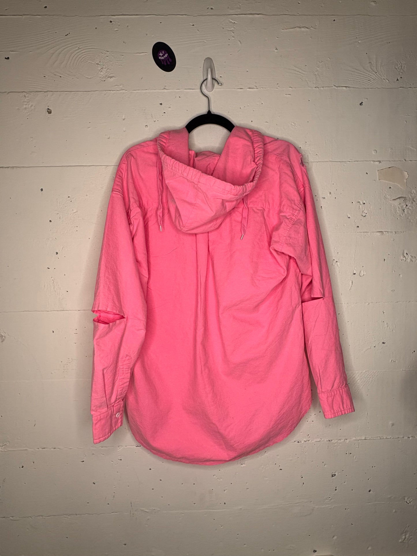 Festival Highlighter Pink Overcoat with elbow outs