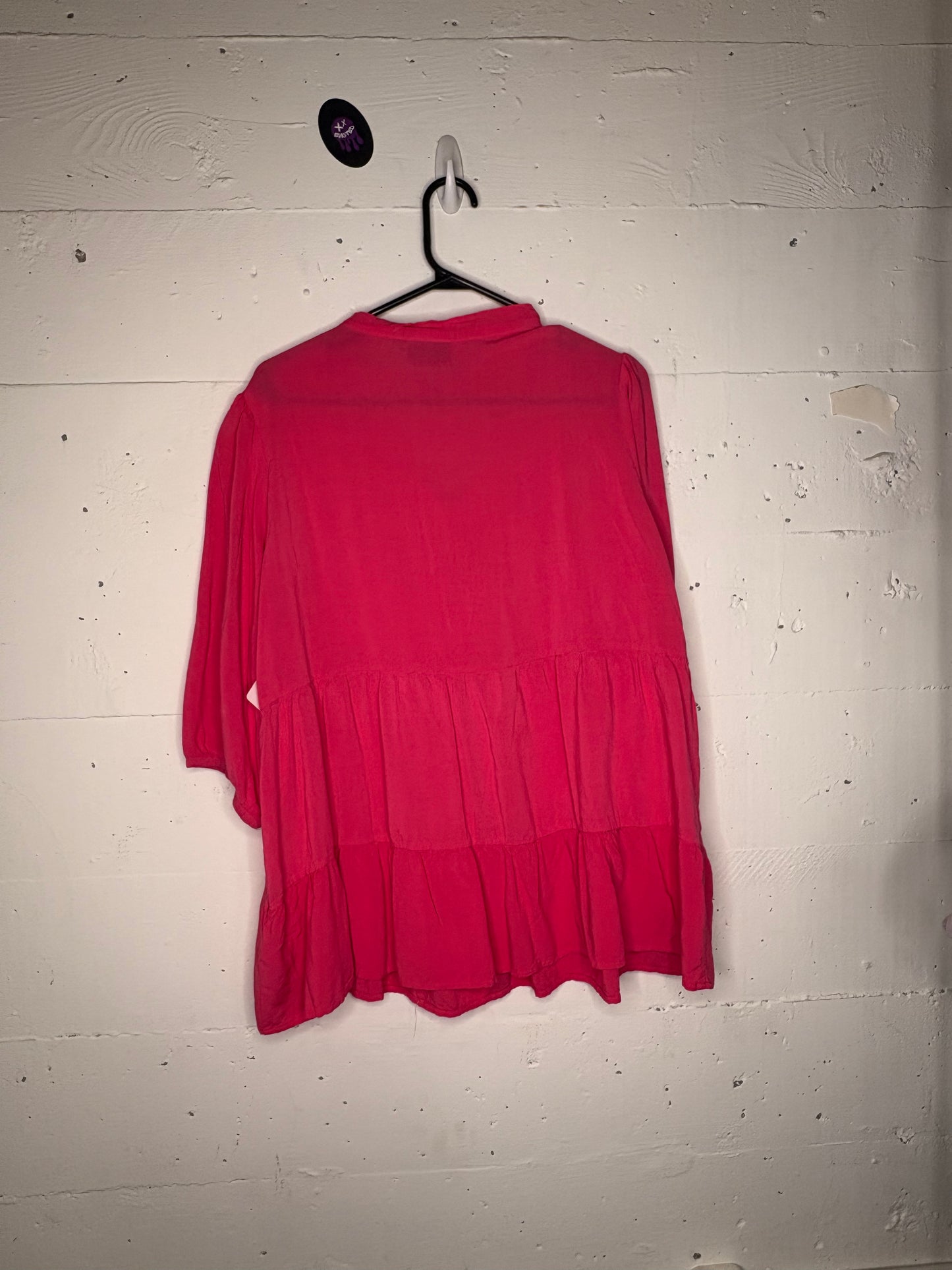 Hot Pink Peplum Tunic L-XXL