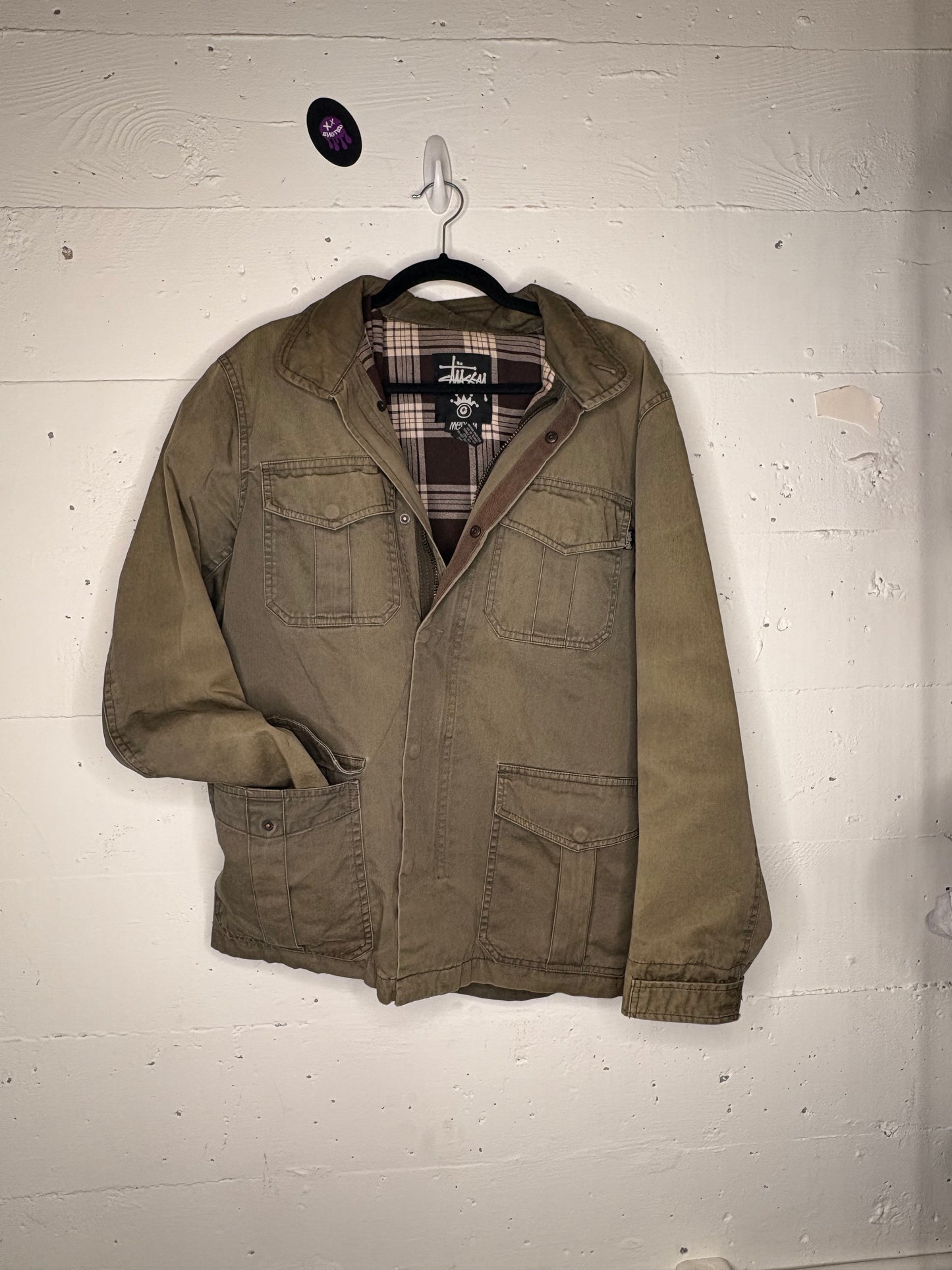 Unisex Stussy Cargo Green Coat S-L