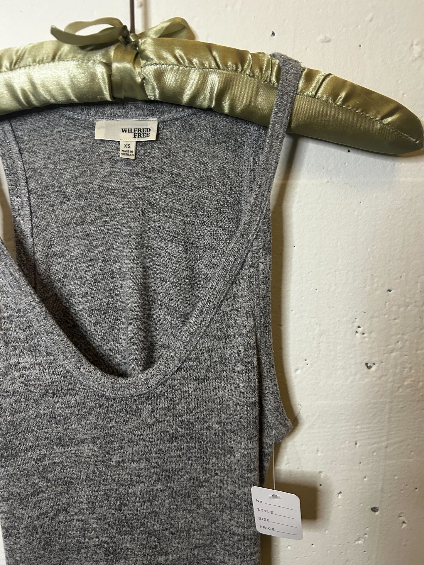 Heather grey front/back mid cut-out Small Dress