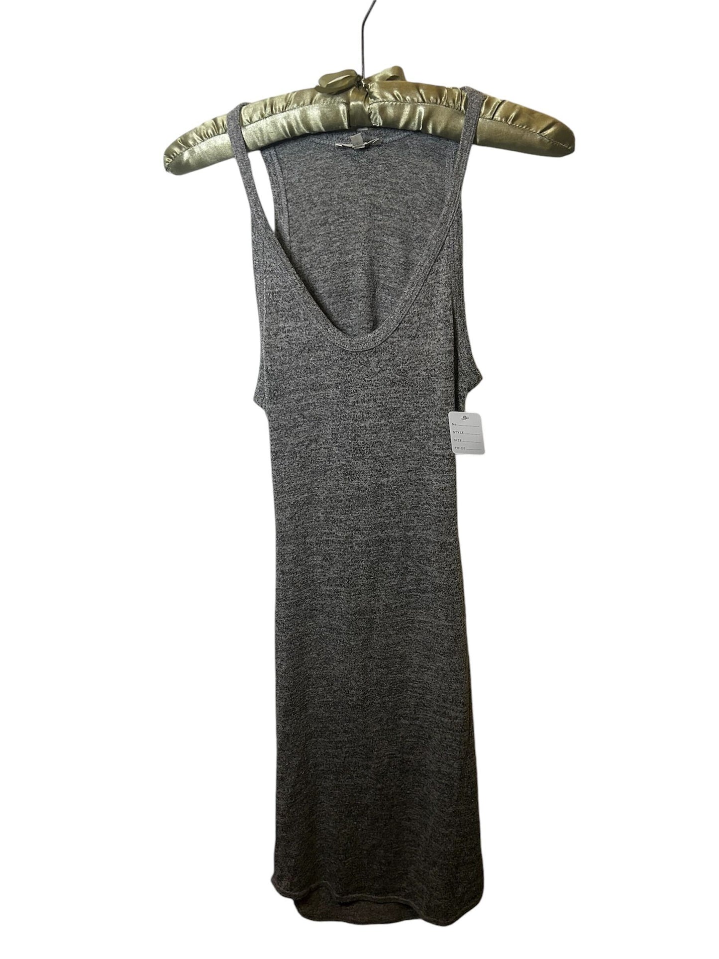Heather grey front/back mid cut-out Small Dress