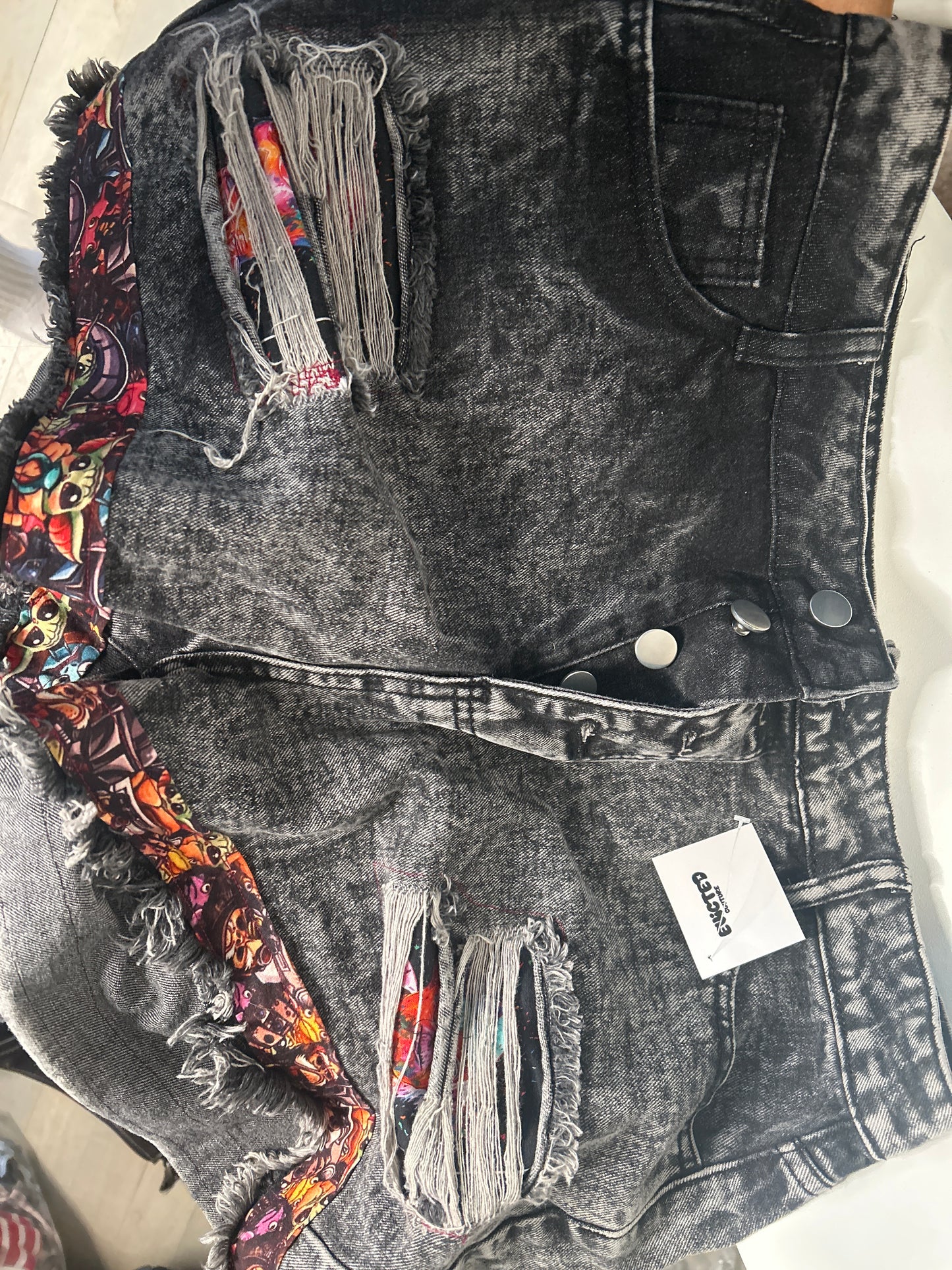 Baby Yoda Custom Cutoffs