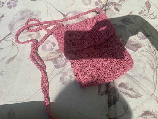 Pink mermaid crochet shoulder