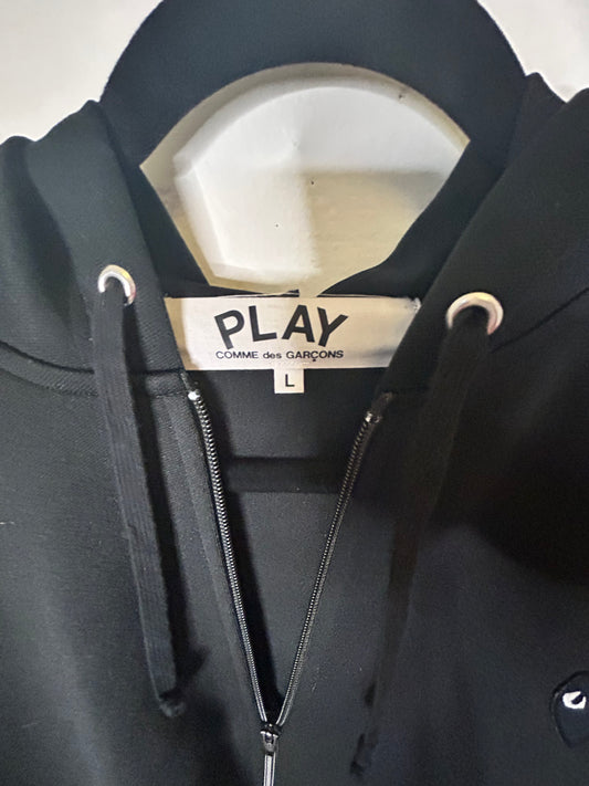 CDG | Heart Zipped Hoodie | Mens L
