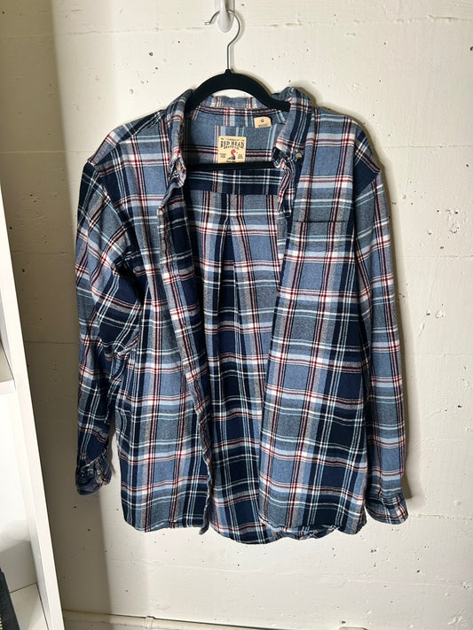 Blue Flannel Button Down | XL