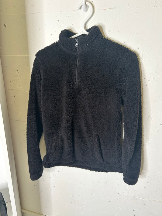 Cozy Black Half-Zip | Small