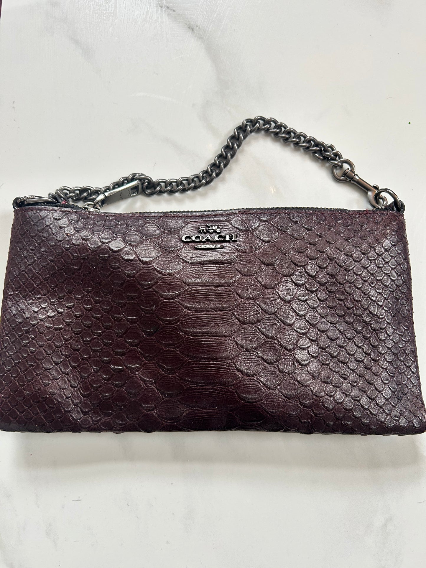OG Coach Chocolate SnakePrint Mini Clutch or Crossbody
