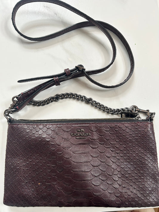 OG Coach Chocolate SnakePrint Mini Clutch or Crossbody