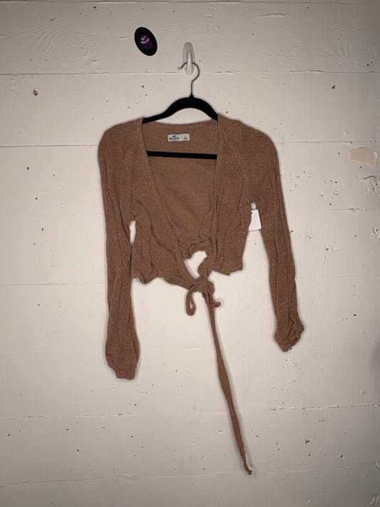 Post Ballet Tan Wraparound Sweater