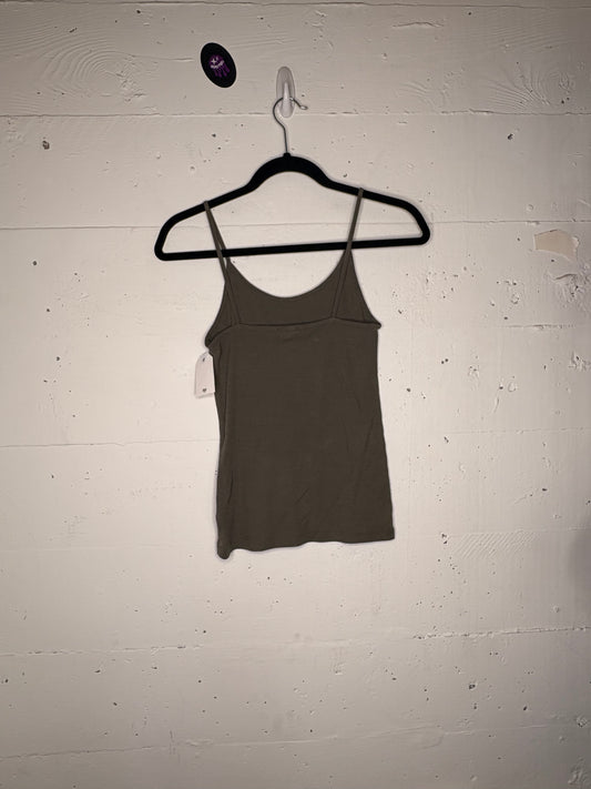 Olive Spaghetti Strap Honeybum Cami XS-M