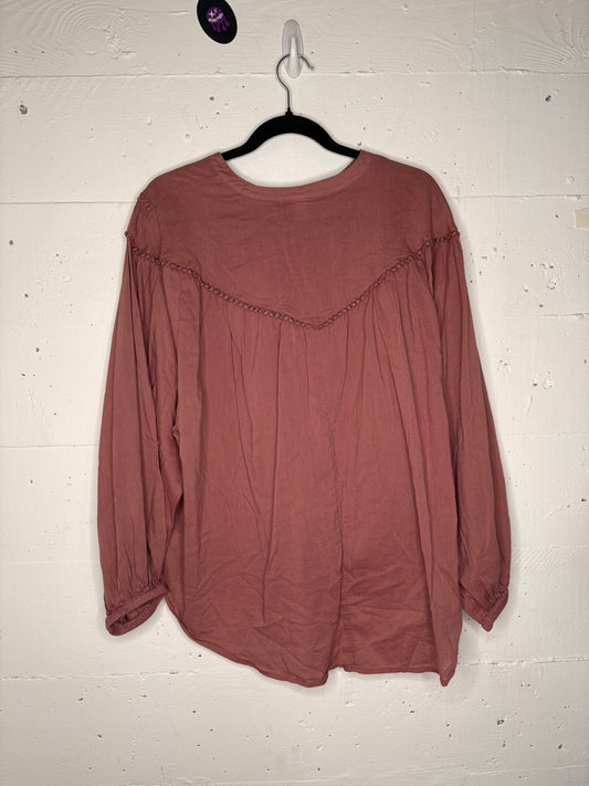 Blush Boho Button Down L-XL