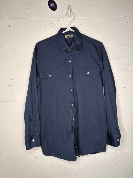 Unisex Heavy Weight Navy Button Down | Kodiak
