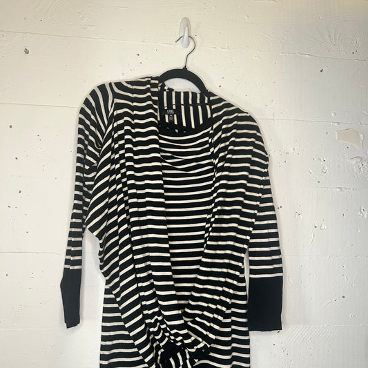 Stripe Out Wrap Dress | Jacob S-M Navy Creme