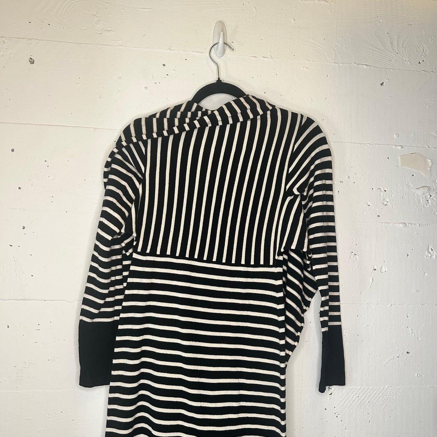 Stripe Out Wrap Dress | Jacob S-M Navy Creme