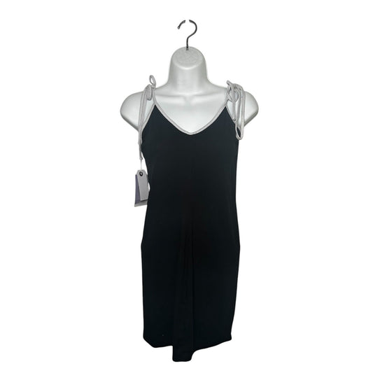 Cotton Ribbed LBD - with white tie up straps S-M