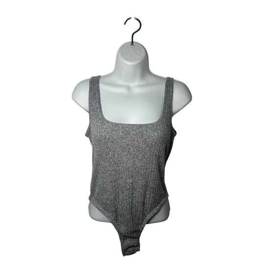 Basics Ribbed Heather Grey Bodysuit | S-M